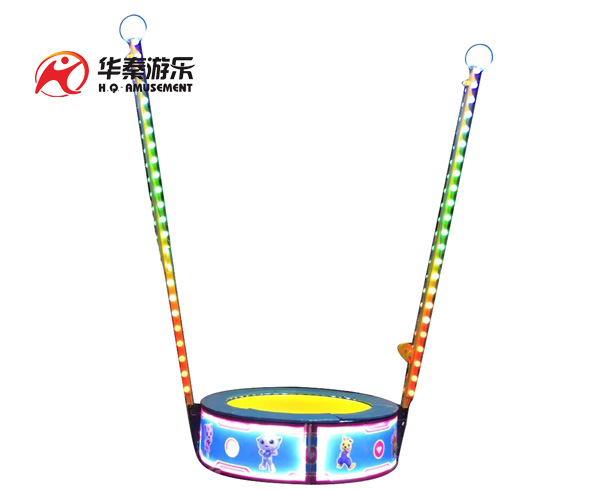 單人簡易手搖蹦床     